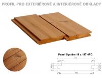 Panel System 19x117 mm 4PDnejsienkovni exterierovy fasadni obklad profil 